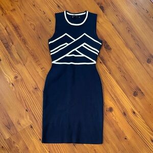 Karen Millen Navy and White Dress